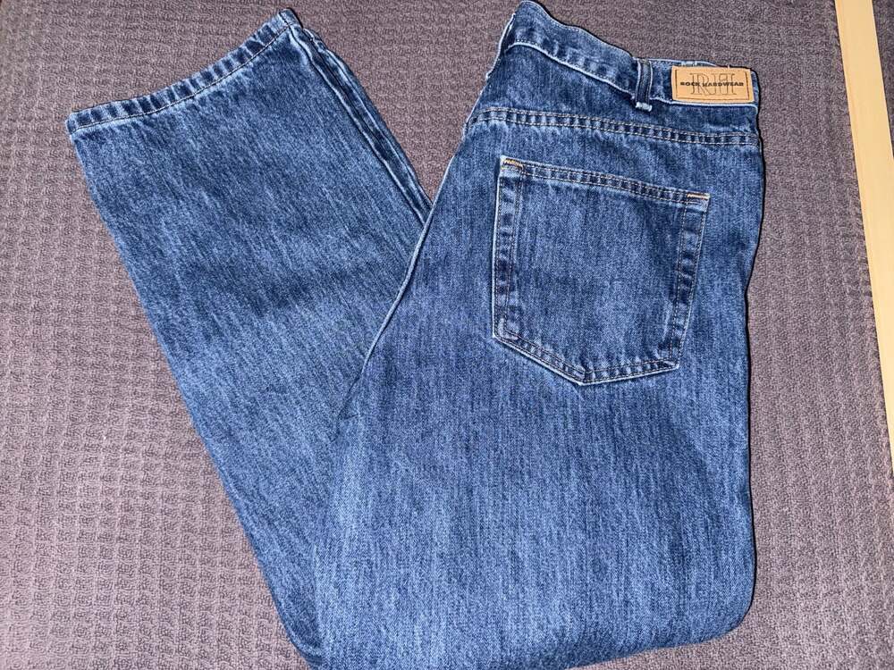 Rock Hardwear Men's Blue Denim Jeans Size 36x30 Straight Leg